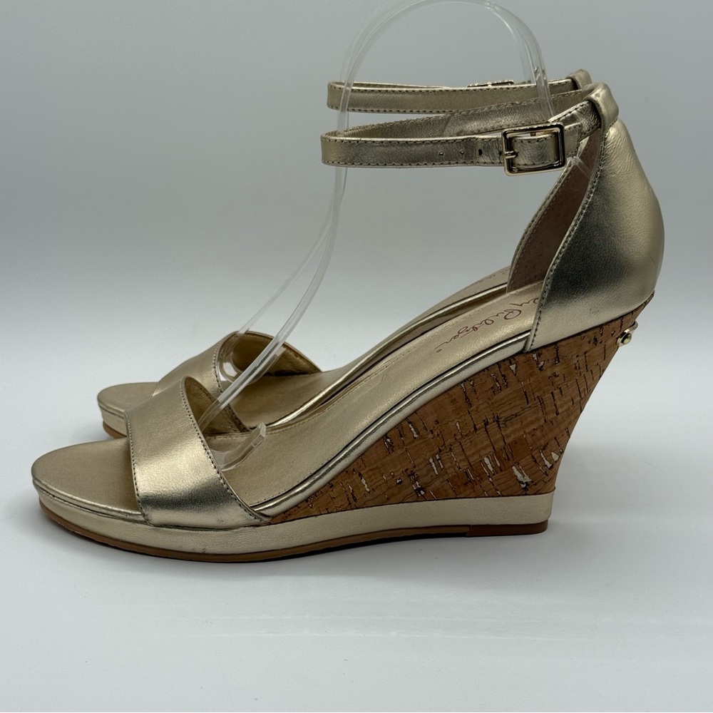 Lilly Pulitzer "Bridgette" Metallic Gold / Cork Wedge
Sandals in Size 10M - Picture 10 of 16